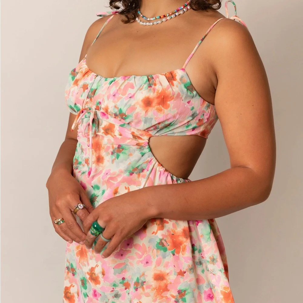 Floral mini dress - Picture 7 of 12